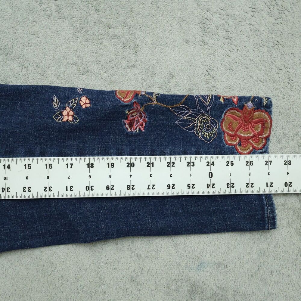 Chico's Jeans Women's 2R US-12 High-Rise Girlfriend Slim Leg Ankle 27" Inseam - Picture 4 of 16